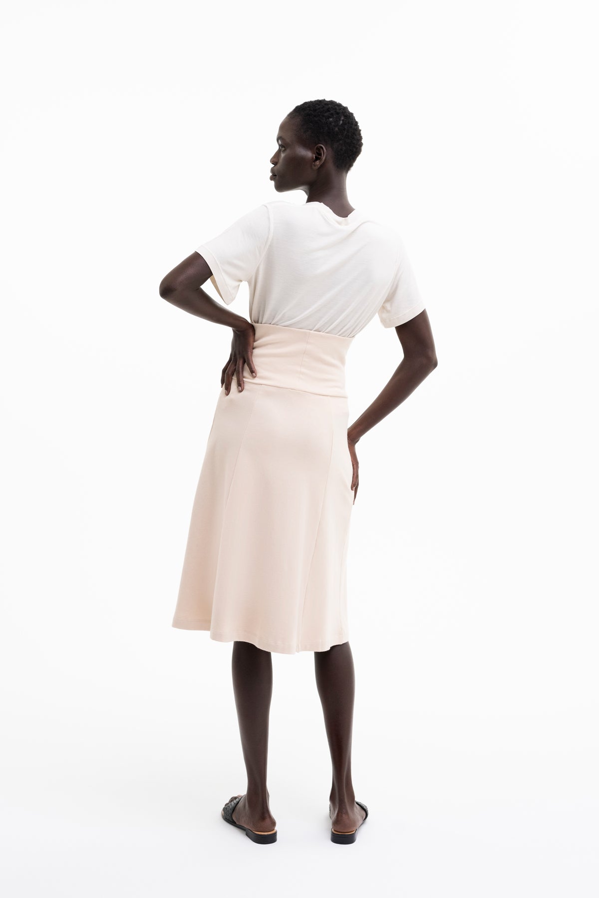 CIRCLE SKIRT | cotton-wool cream