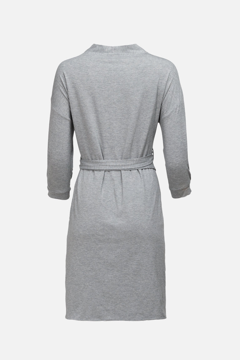 RIBBEN DRESS | cotton SeaCell dusty grey