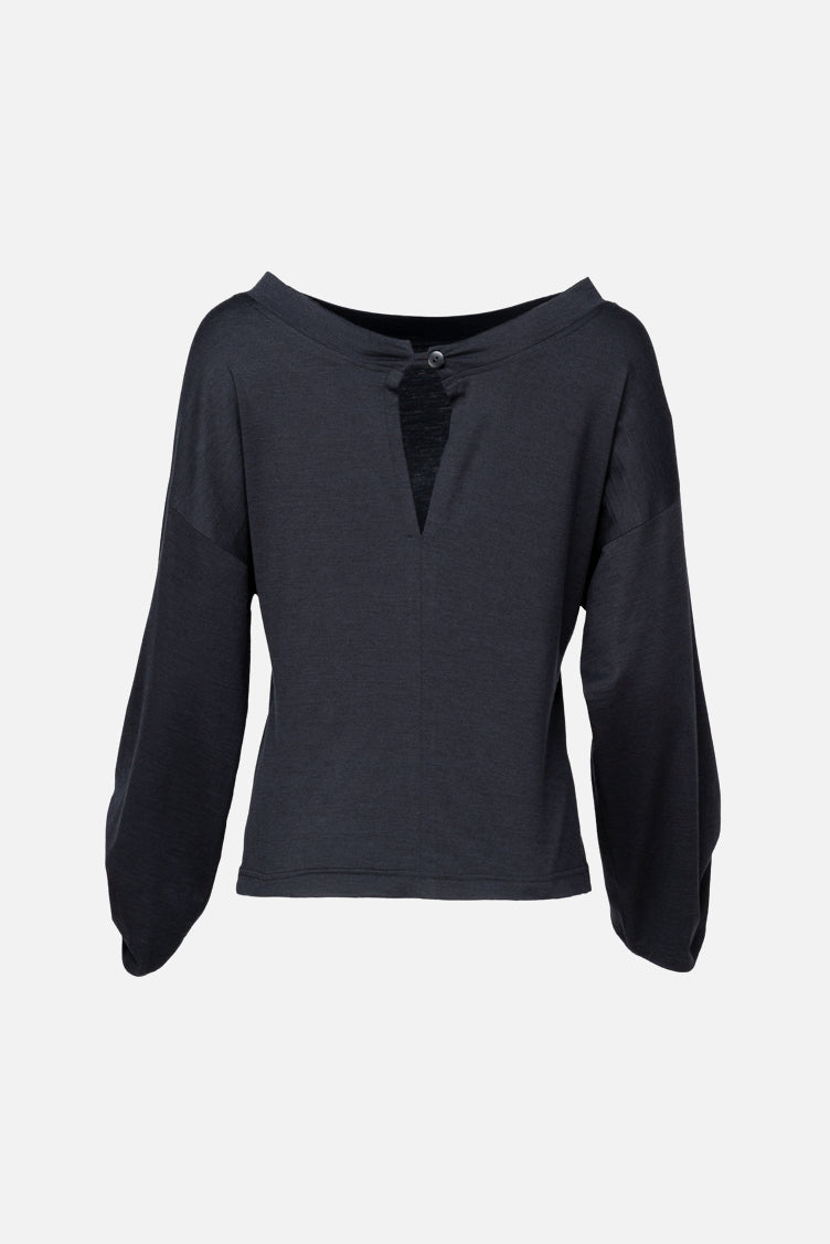 KIMONO JUMPER | wool-lyocell black