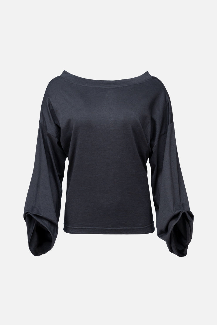 KIMONO JUMPER | wool-lyocell black