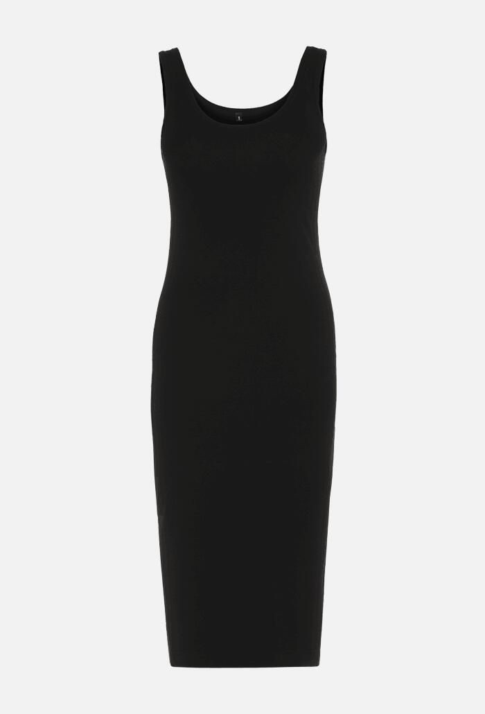 SLIP DRESS | cotton navy & black