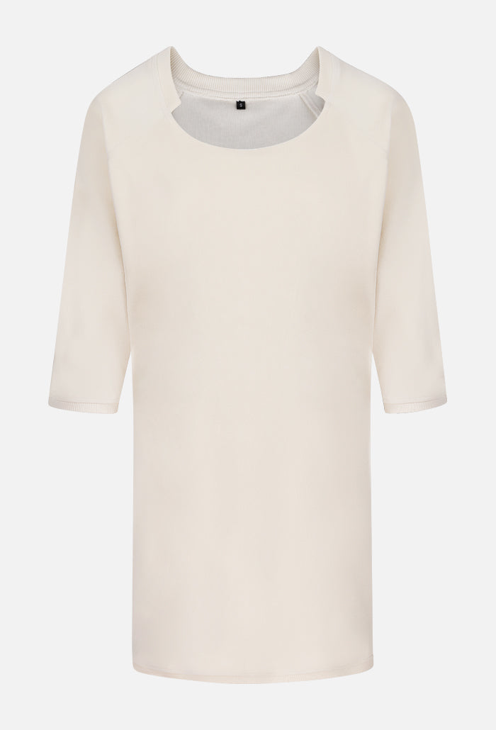 JUMPER DRESS | organic cotton velvet cream