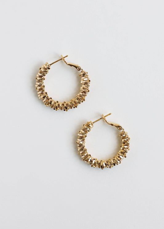 LYVETTE LOOP EARRINGS | 18-karat gold-plated