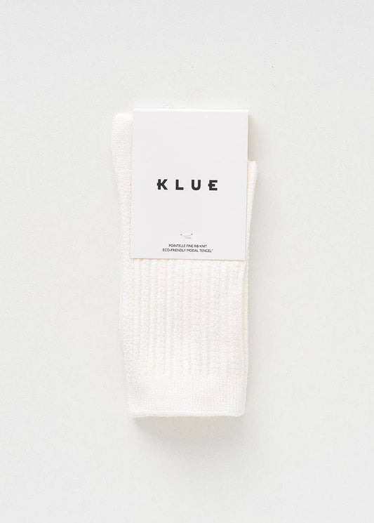 POINTELLE SOCKS | Tencel™ white
