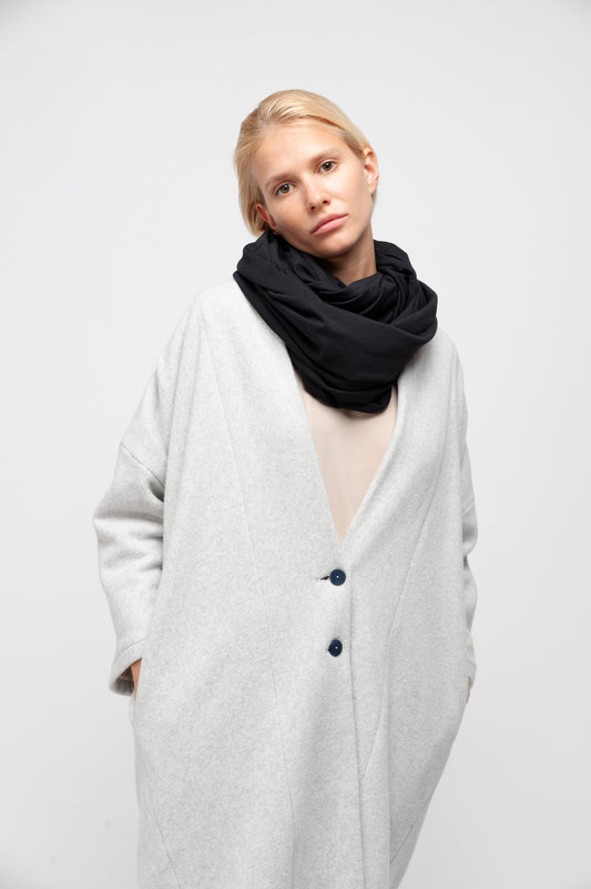 LOOP SCARF cotton black