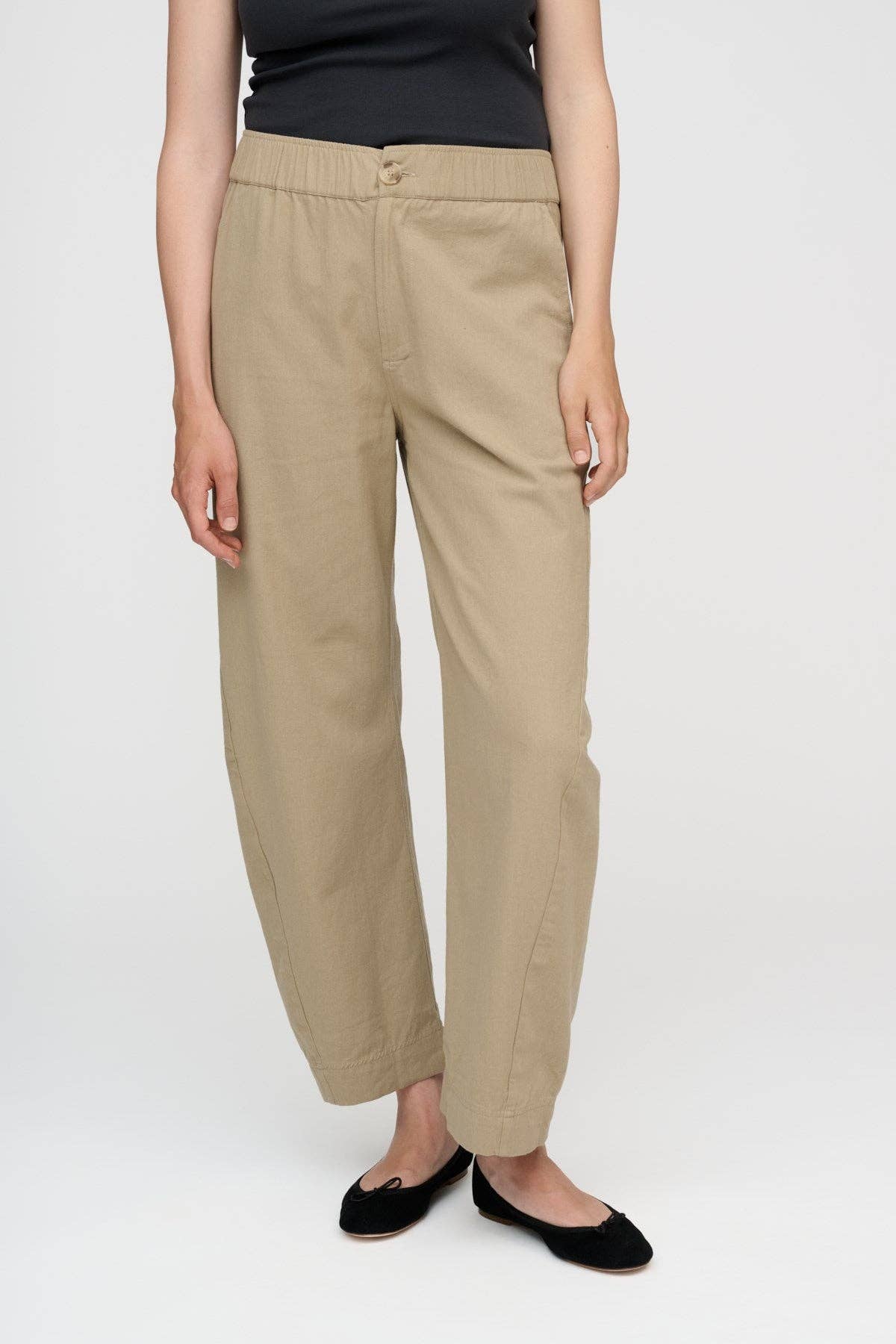 BARREL TROUSERS | cotton beige or night blue