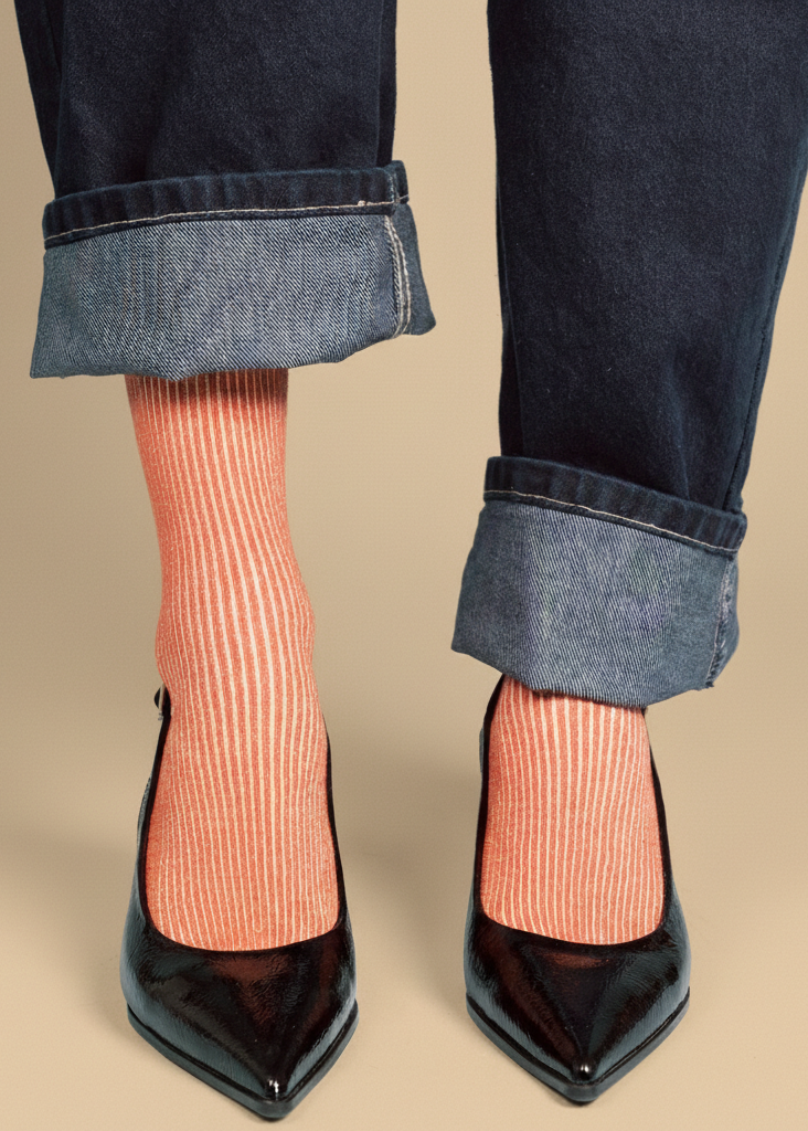 SPARKLING SOCKS | bamboo lyocell brick red