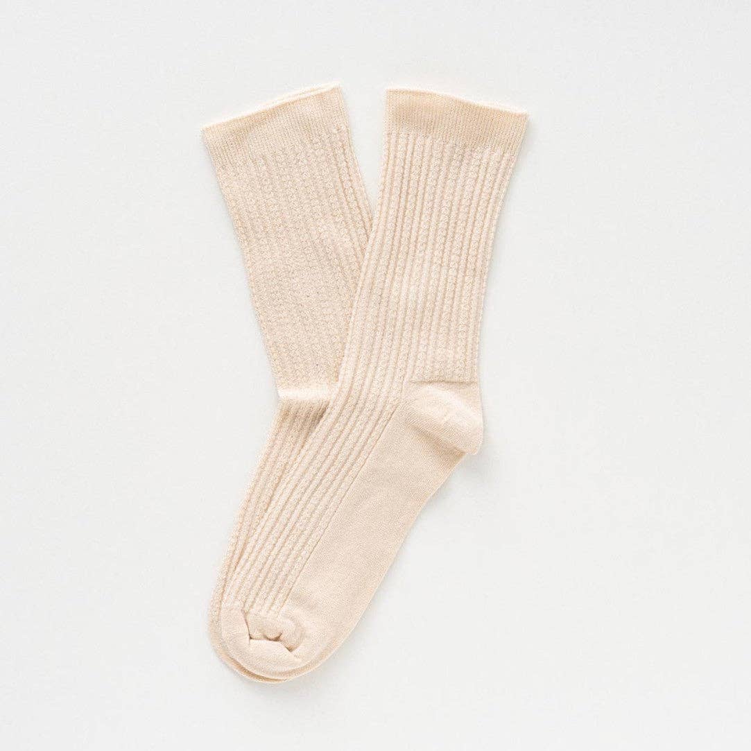 POINTELLE SOCKS | Tencel™ beige