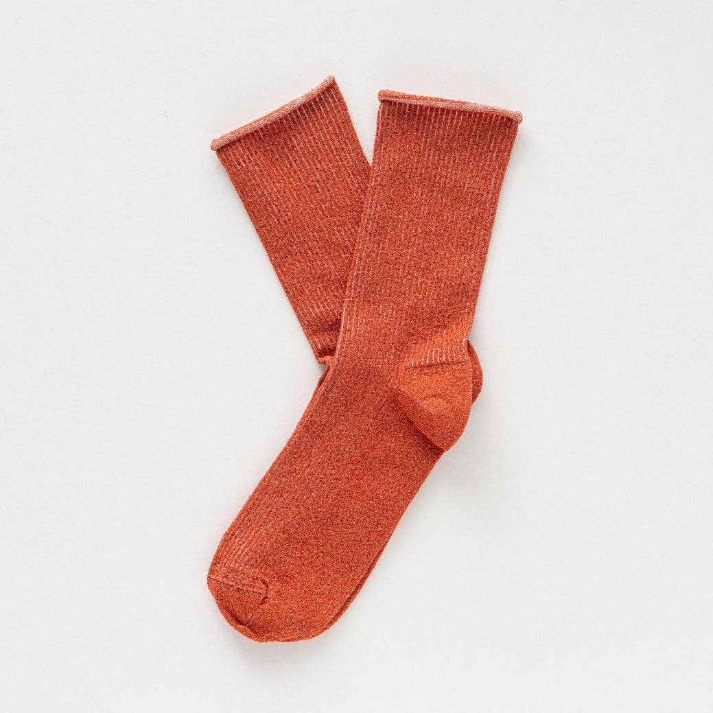 SPARKLING SOCKS | bamboo lyocell brick red