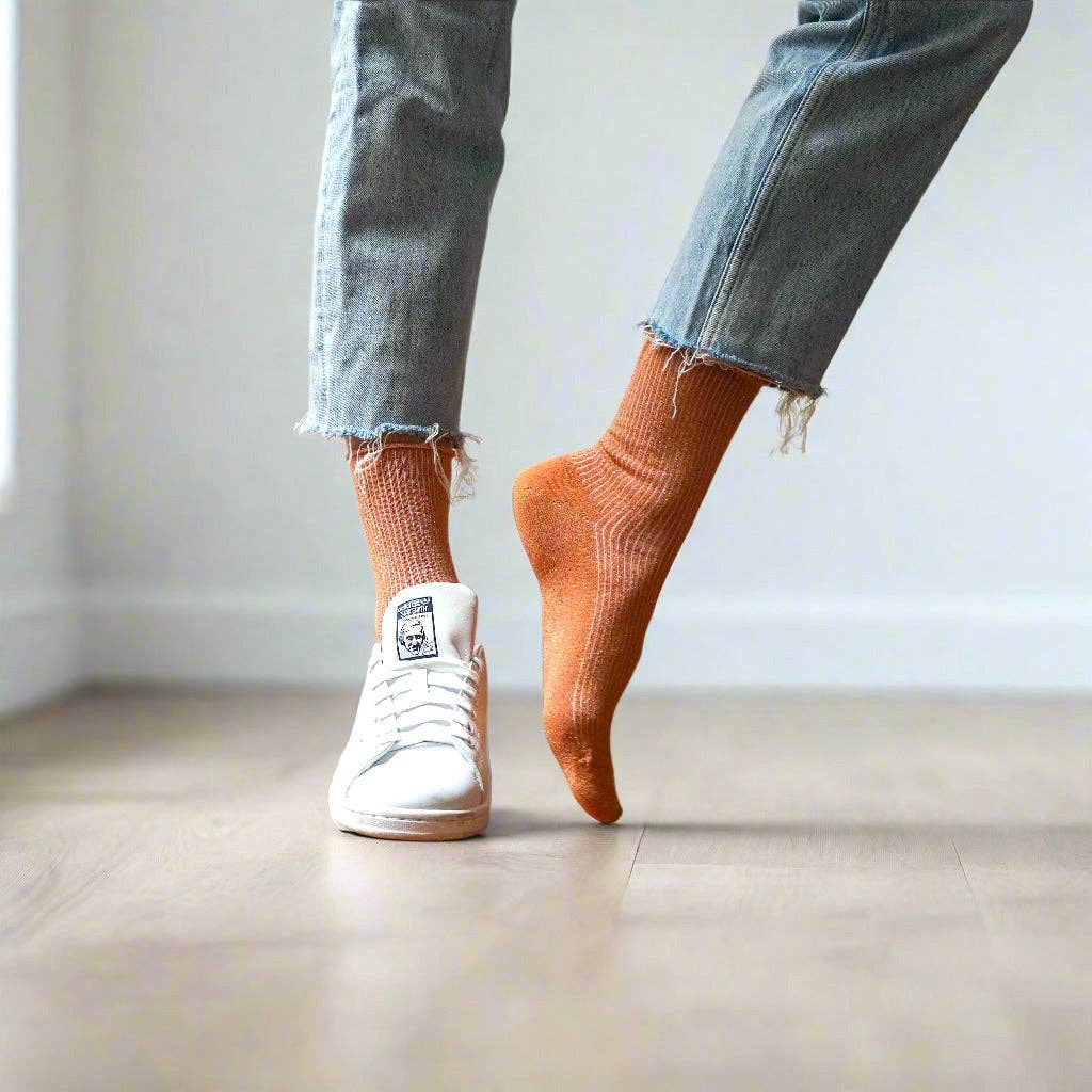 SPARKLING SOCKS | bamboo lyocell terracota orange