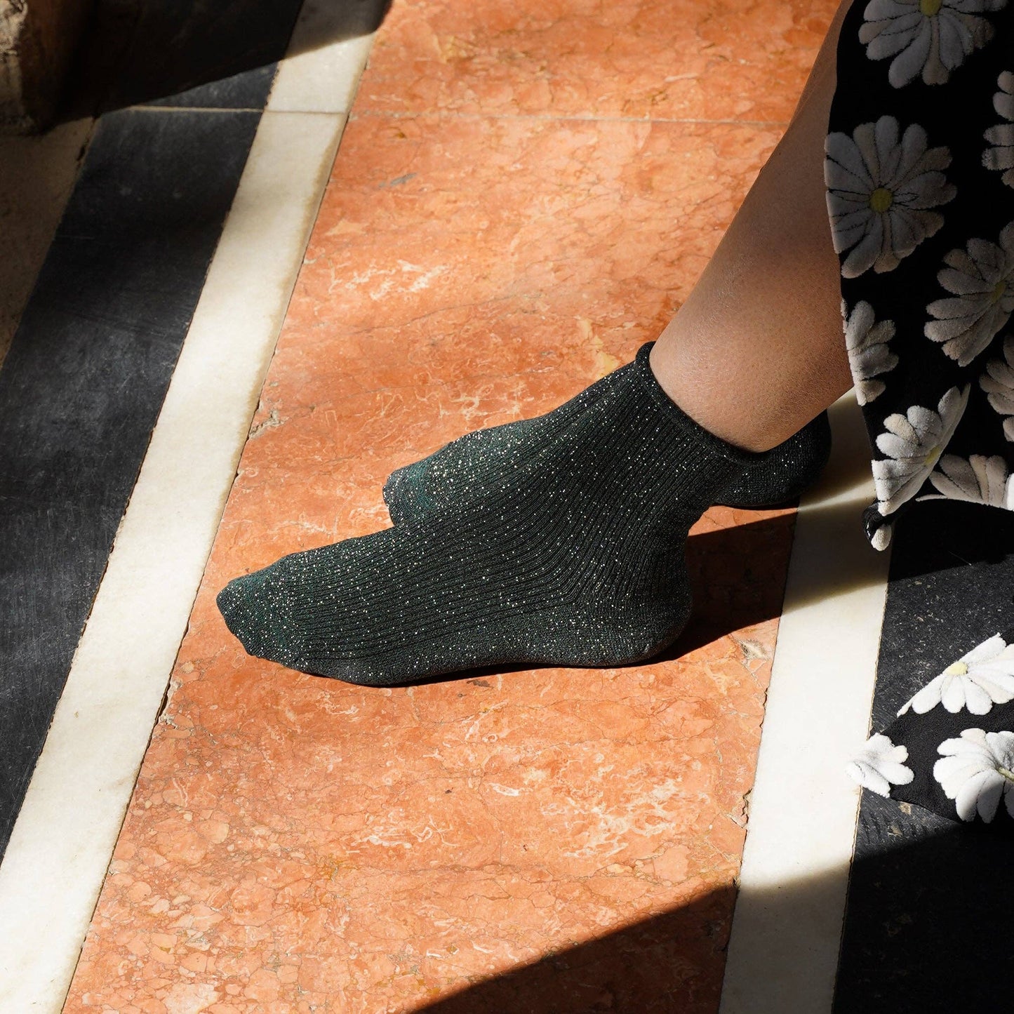 SPARKLING SOCKS |  bamboo lyocell moss green