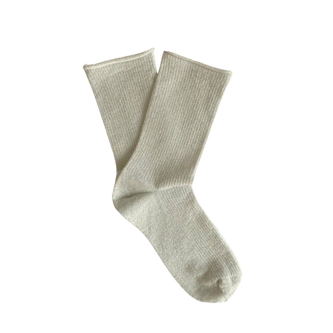 SPARKLING SOCKS | bamboo lyocell cream white
