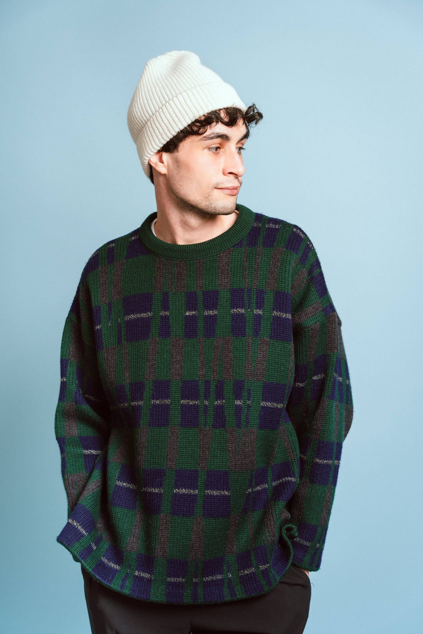 BEANIE | wool viscose cream white