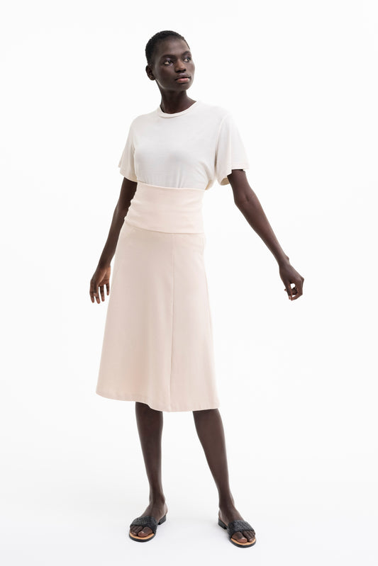 CIRCLE SKIRT | cotton-wool cream