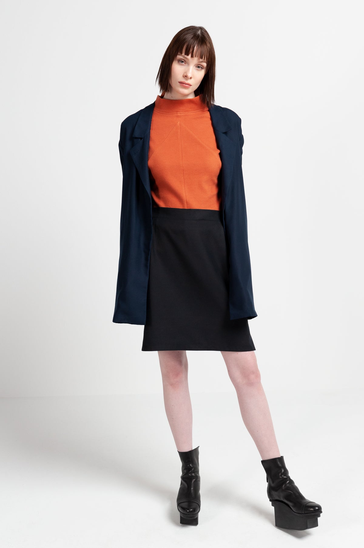 PENCIL SKIRT tencel black