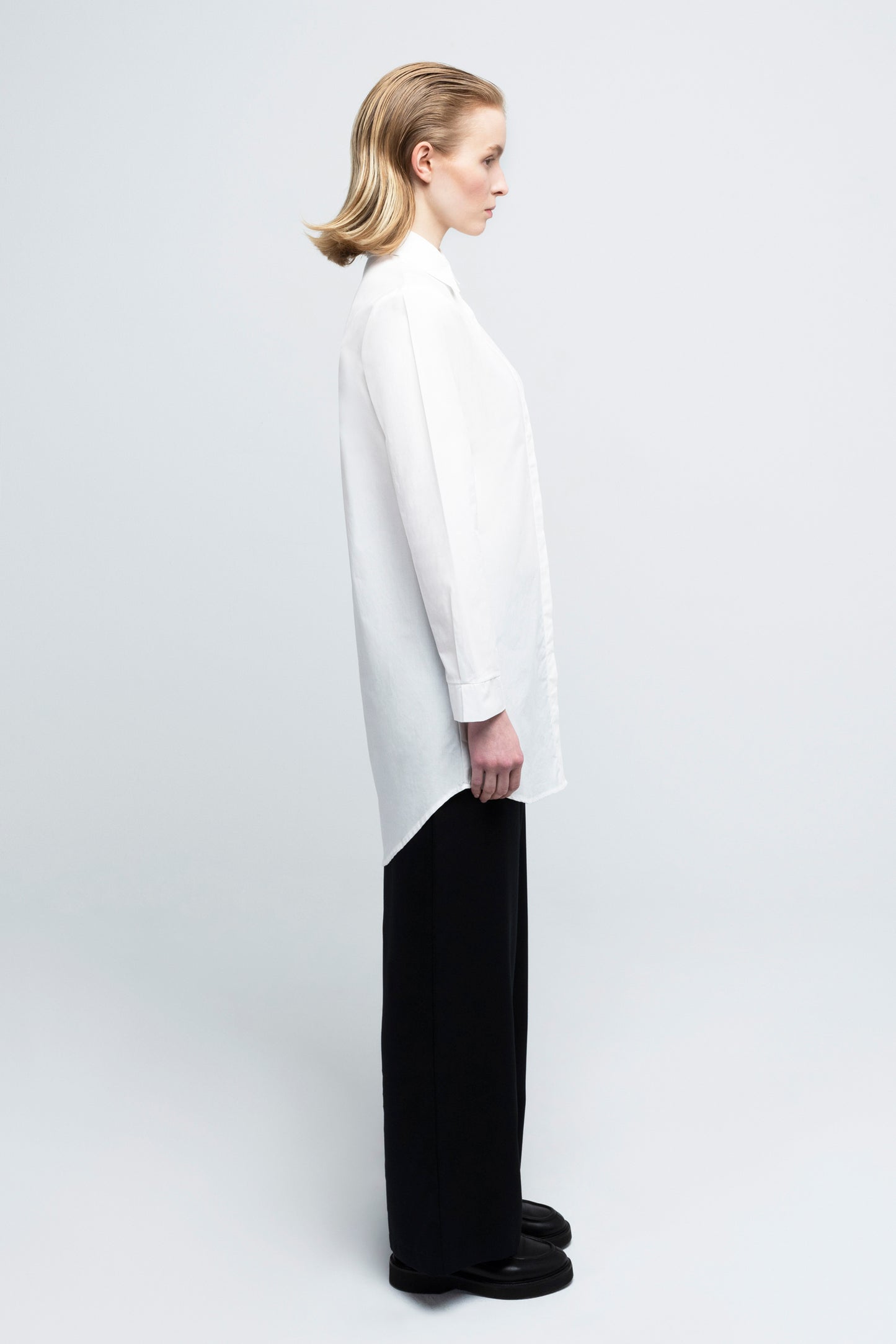 LONG BLOUSE | organic cotton white