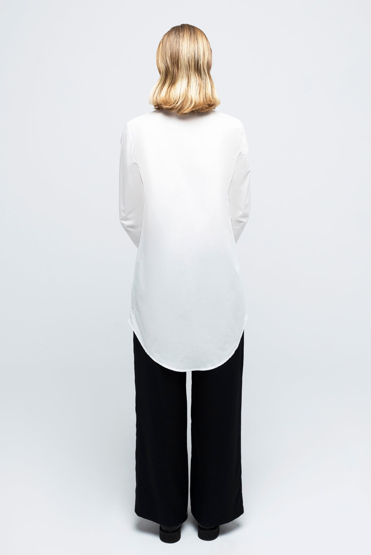 LONG BLOUSE | organic cotton white