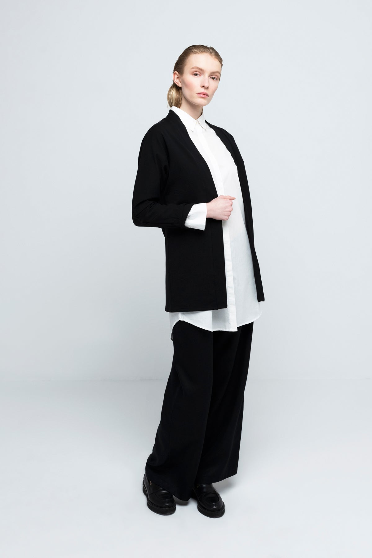 LONG BLOUSE | organic cotton white