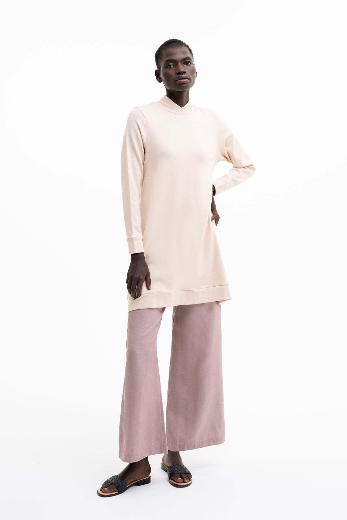 JUMPER DRESS | cotton-wool cream