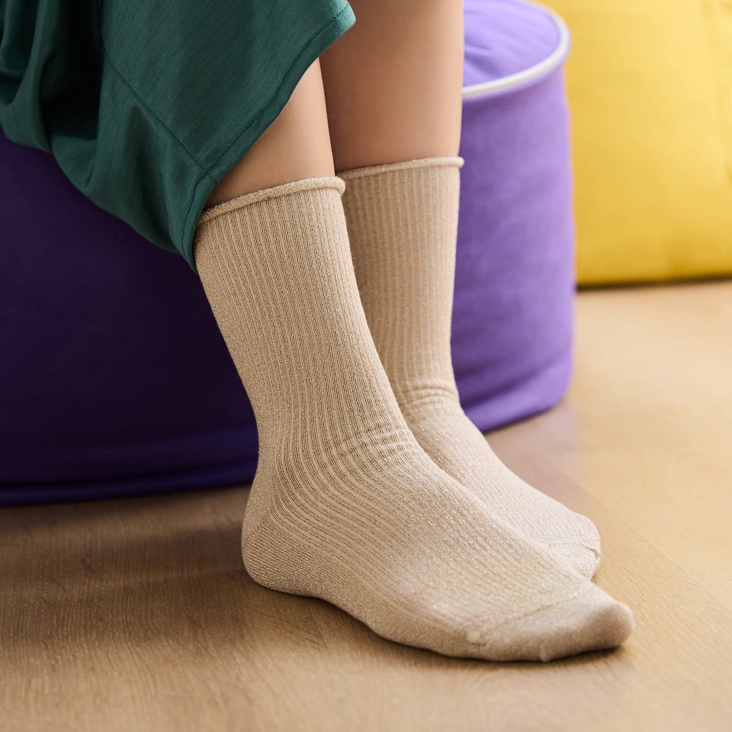 SPARKLING SOCKS | bamboo lyocell cream