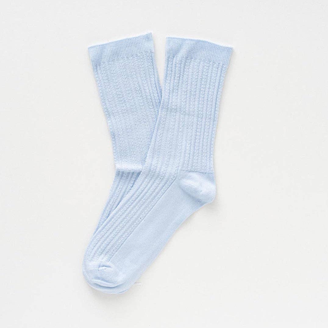 POINTELLE SOCKS | Tencel™ sky blue
