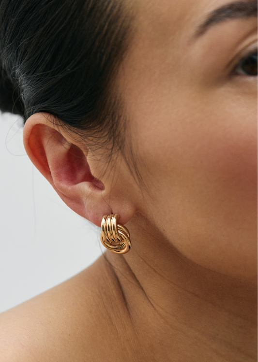 KNOT EARRINGS | 18-karat gold-plated