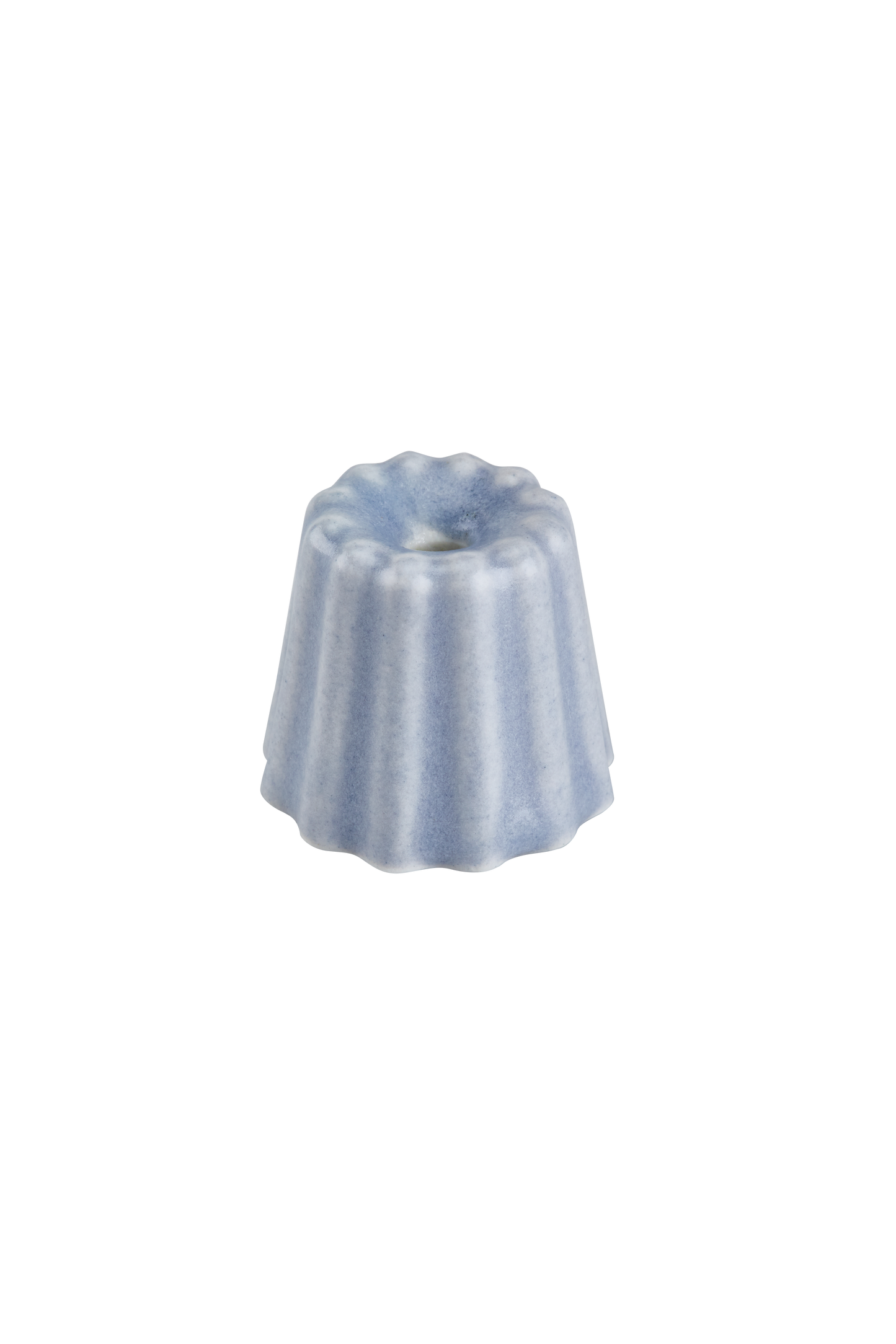 Kerzenhalter aus Porzellan: Mattes Blaugrau