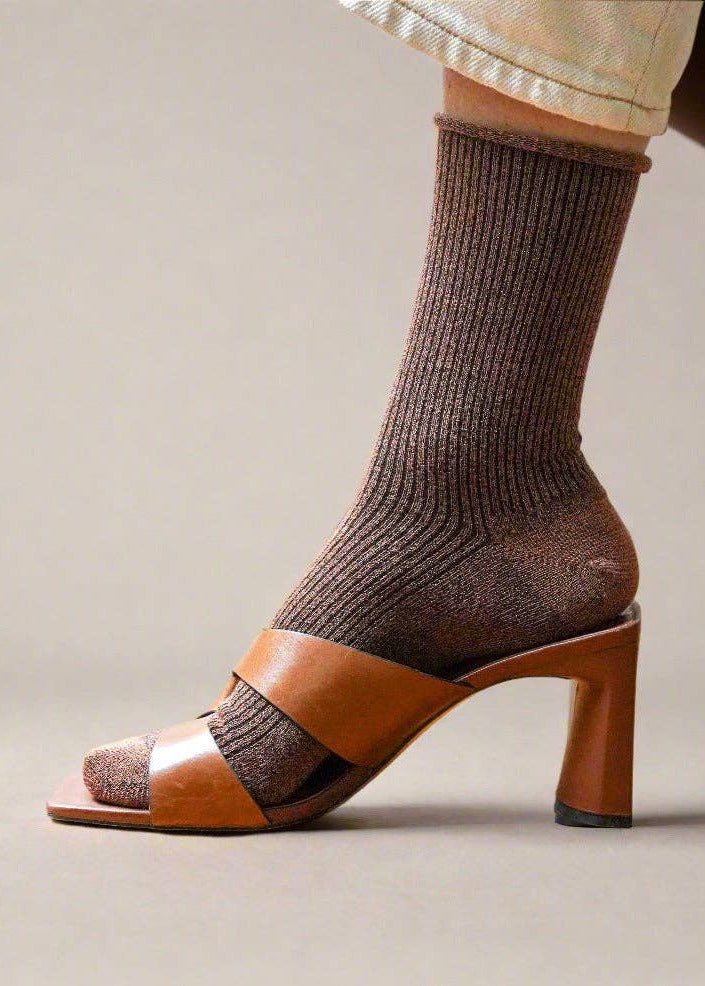 SPARKLING SOCKS | bamboo lyocell hazelnut brown