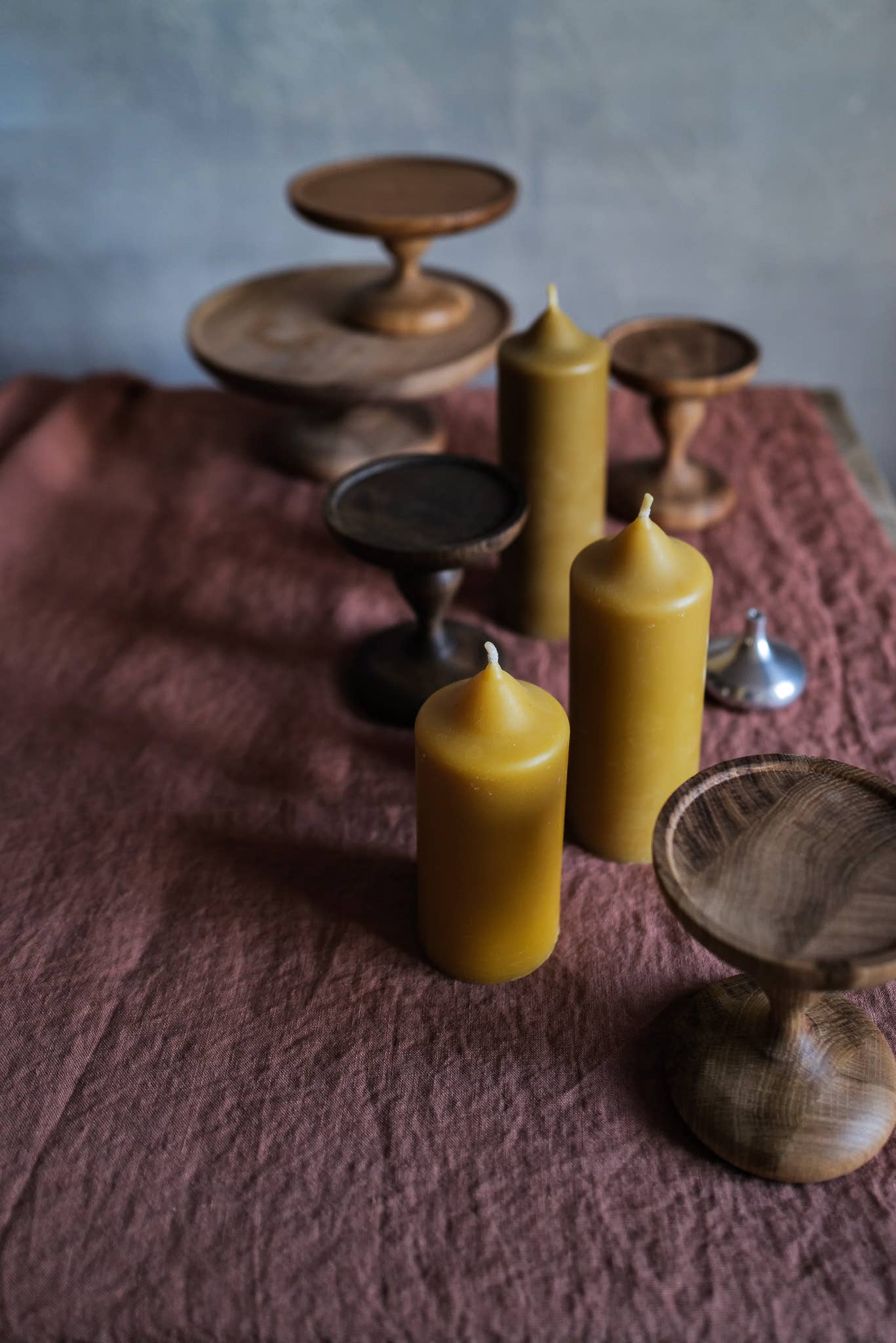 Bienenwachssäule Kerze: Groß