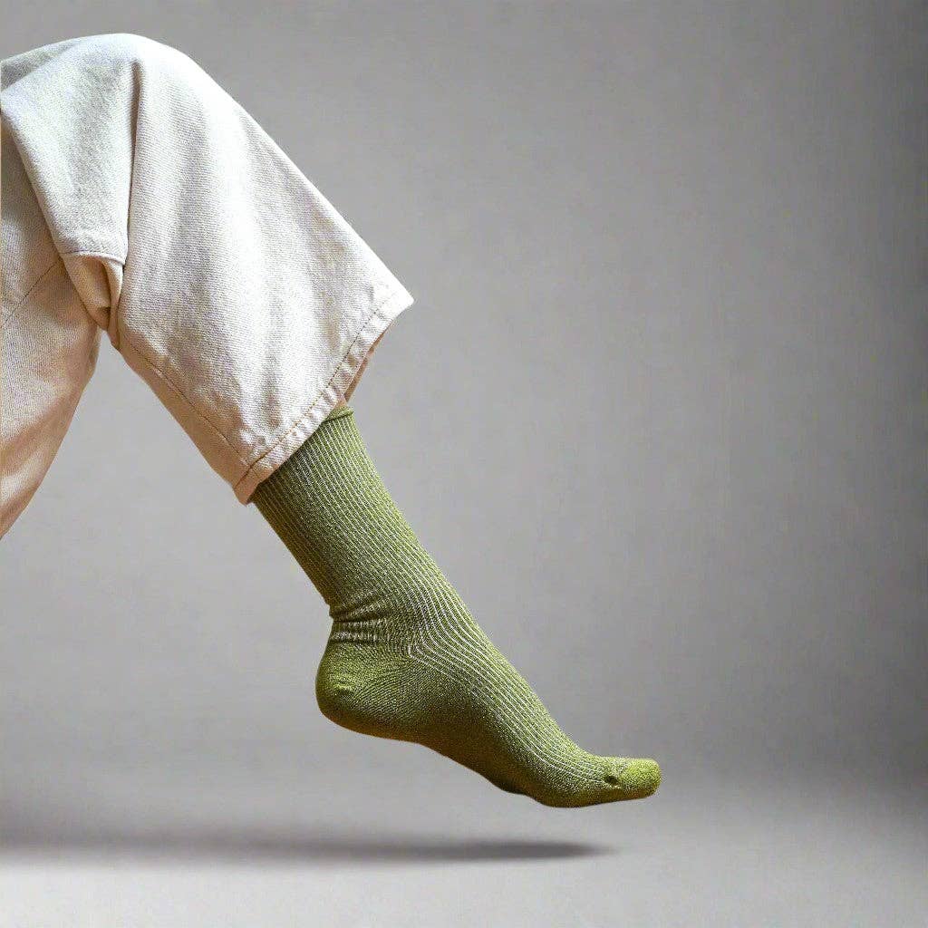 SPARKLING SOCKS | bamboo lyocell olive green