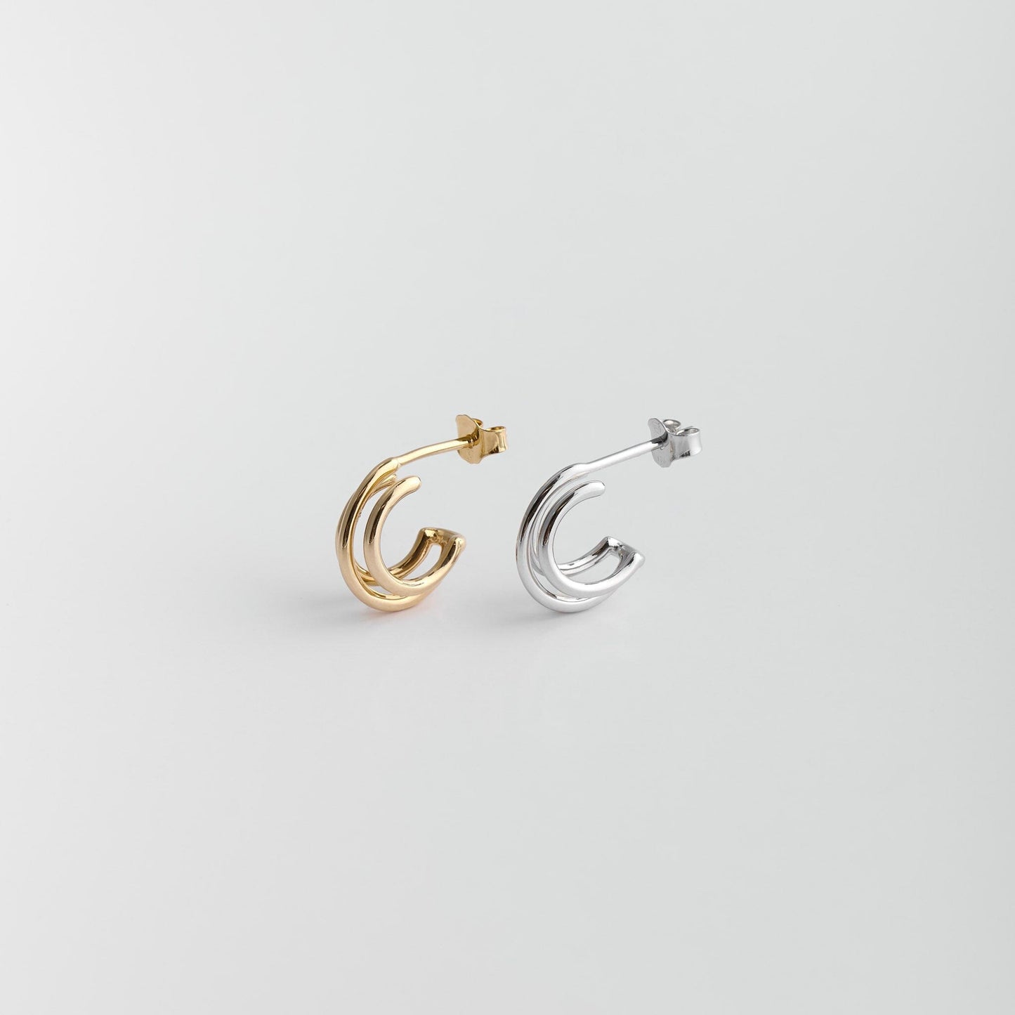 AMBITIEUX EARRINGS | mix & match: 925 Silver & 18-karat gold-plated