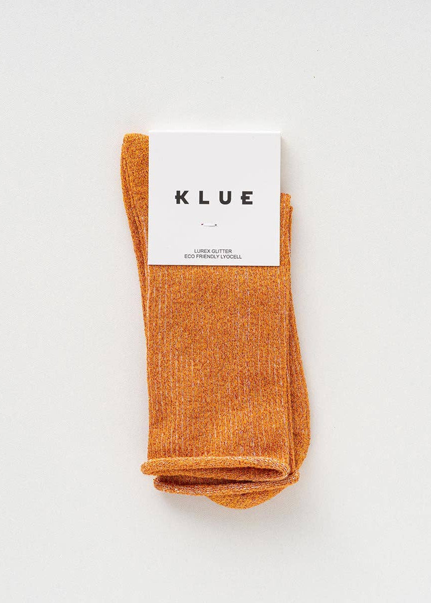 SPARKLING SOCKS | bamboo lyocell terracota orange