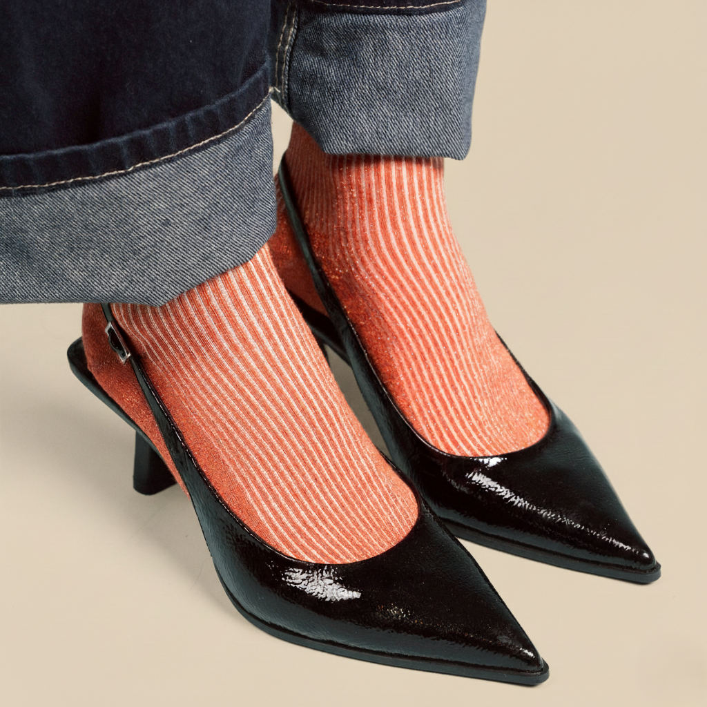 SPARKLING SOCKS | bamboo lyocell brick red