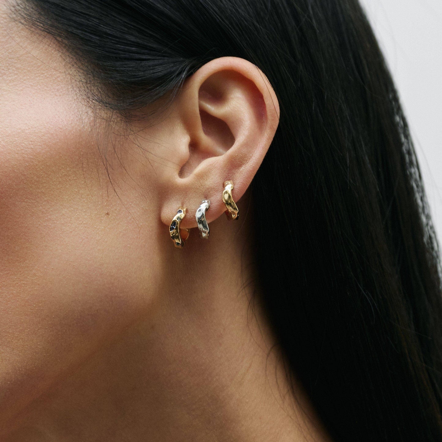 RAYONNANTE  EARRINGS | mix & match: 925 Silver & 18-karat gold-plated