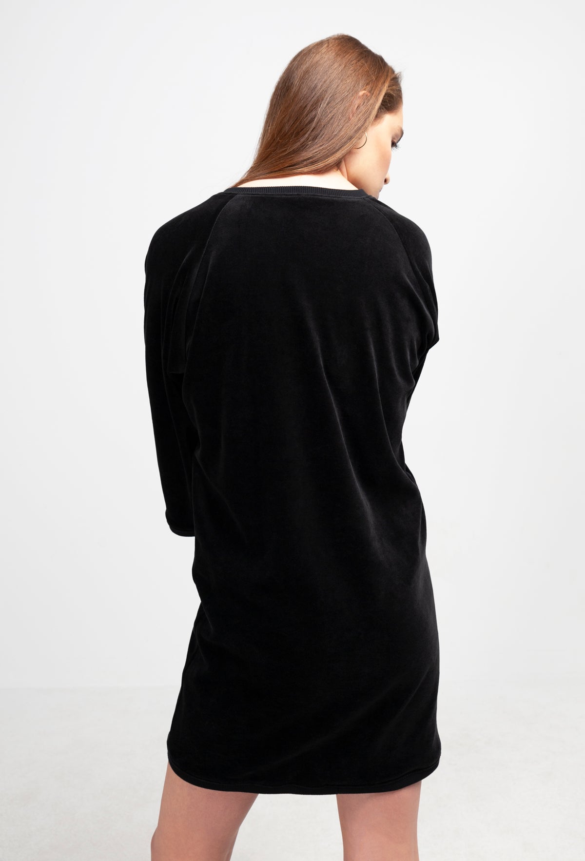 JUMPER DRESS | organic cotton velvet black